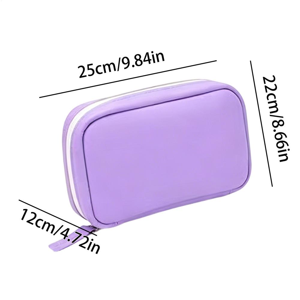 

Waterproof Pill Organizer Reusable Zipper Seals Portable Lightweight Silicone Pouches Set For Travel Medication Storage фіолетовий