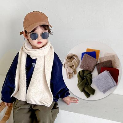 Herbst Winter Schal für Kinder Junge Mädchen Ins Koreanische Mode Einfarbig Scraf Wolle Kaschmir 15*130 cm Schal für 3-12 Jahre Kinder