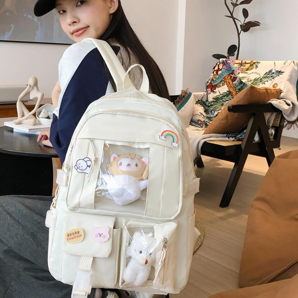 Euetiq Ita Bag Backpack, Clear Bag, Women's, JK, Otaku, Oshikatsu Goods, Lightweight, Large Capacity, Black