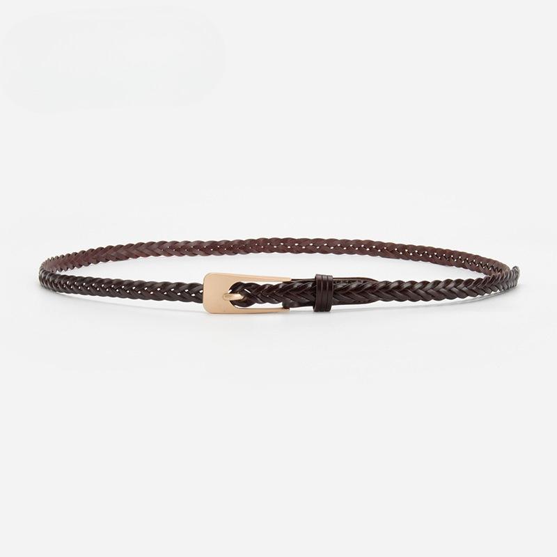 Twill Woven Belt for Women Ins Style Pin Buckle Skirt Trousers Belt Versatile Decorative Waist Rope for Women