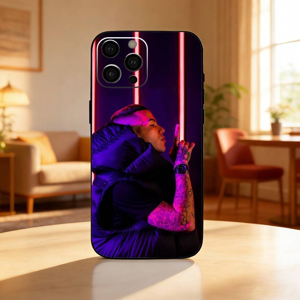 S-Sfera E-Ebbasta Singer Phone Case For iPhone17,16,15,14,13,12 Plus,Max Soft Silicone Black Cover