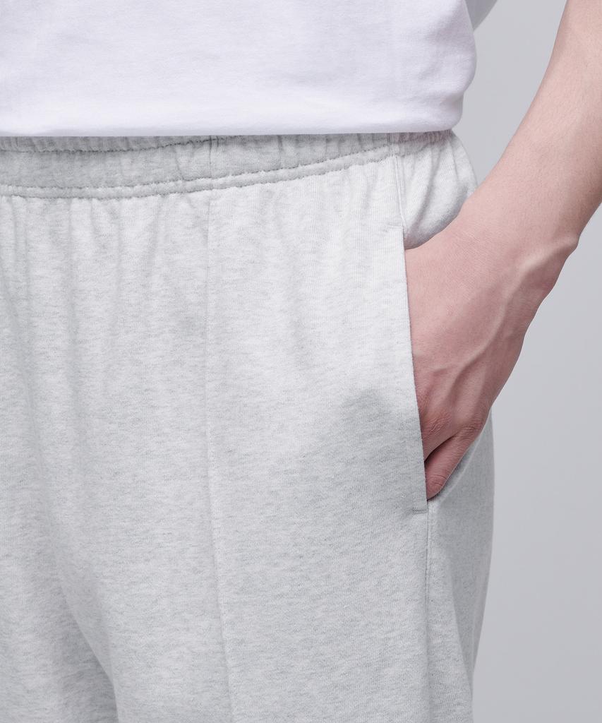 Musinsa Standard Pin-Tuck Wide Sweatpants [Melange Light Gray]