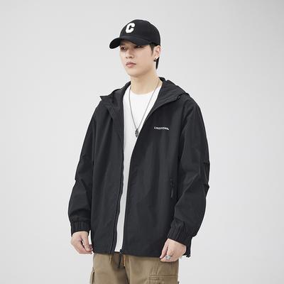 Jacke Herren Locker Große Größe Kapuzenjacke Ganove Hübsch Trend Vielseitig Freizeitjacke Kleidung Trendige Marke