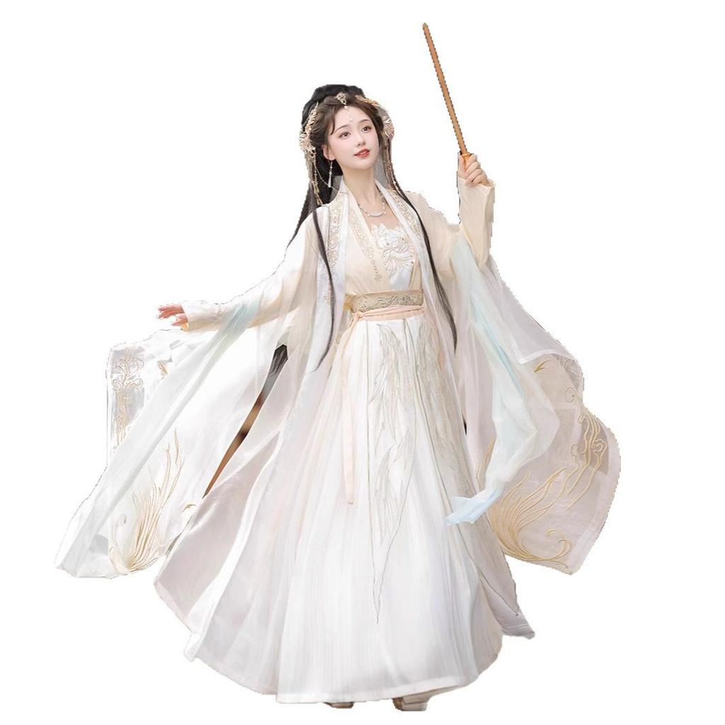 Song Dynasty Martial Arts Style Ancient Clothing Super Fairy Big-sleeved Shirt Waist-length Skirt Set Improved Daily Autumn