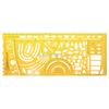 R6FF K Resin Chart Symbol Drafting Template Ruler Stencil Measuring Tool Student