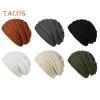 Czapka zimowa unisex gruba dzianina wiatroszczelna utrzymująca ciepło ochrona uszu nakrycie głowy czapka elastyczna bez daszka czapka typu baggy outdoor school ski beanie
