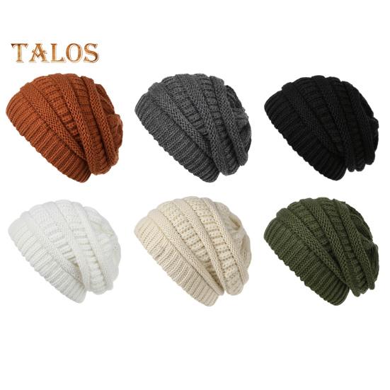 Czapka zimowa unisex gruba dzianina wiatroszczelna utrzymująca ciepło ochrona uszu nakrycie głowy czapka elastyczna bez daszka czapka typu baggy outdoor school ski beanie