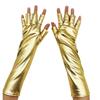 Metallic Gloves Nightclub Dancing Gloves Christmas Party Accessory Half Finger Stretchy Gloves for Concert Opera