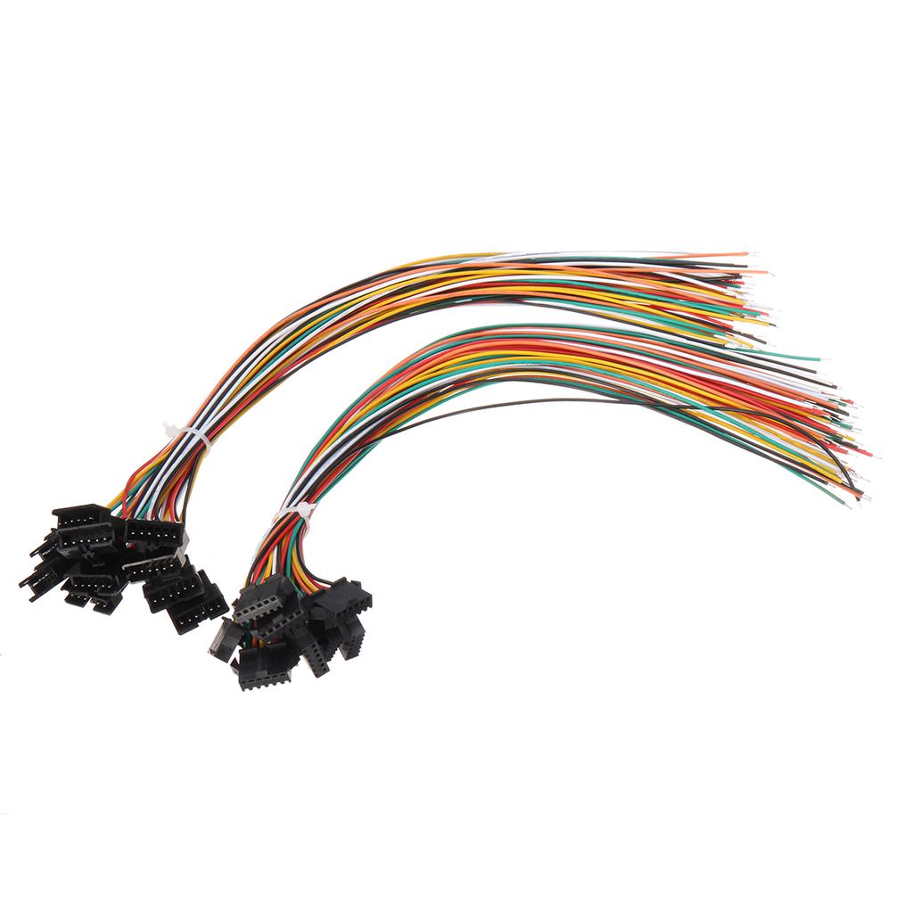 JST 10 Sets 2.5mm 26AWG SM 6Pin Female Male Housing Connector Plug Wire 300mm
