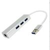 Aluminum USB 3.0 RJ45 Gigabit Adapter & 3-Port Hub