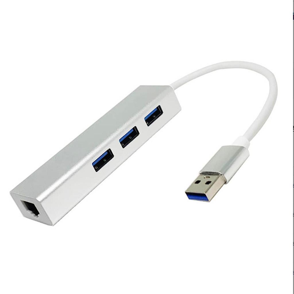 Aluminum USB 3.0 RJ45 Gigabit Adapter & 3-Port Hub