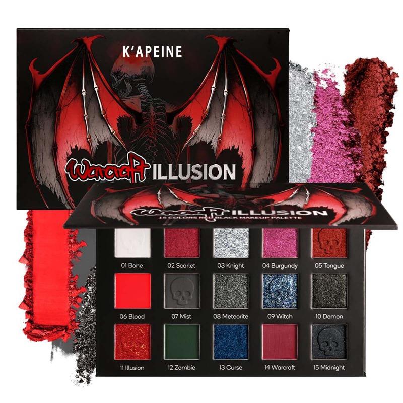 Dark Elf Eyeshadow Palette Punk Style Metallic Finish