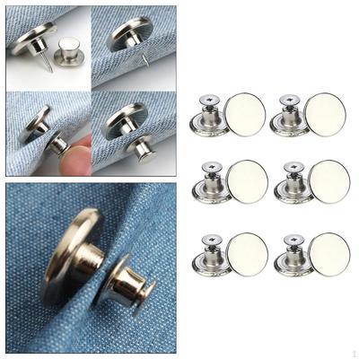 12 Boutons-pression Métalliques 7mm pour Jeans Boutons de Réparation à Vis Bouton sans Couture pour Pantalon