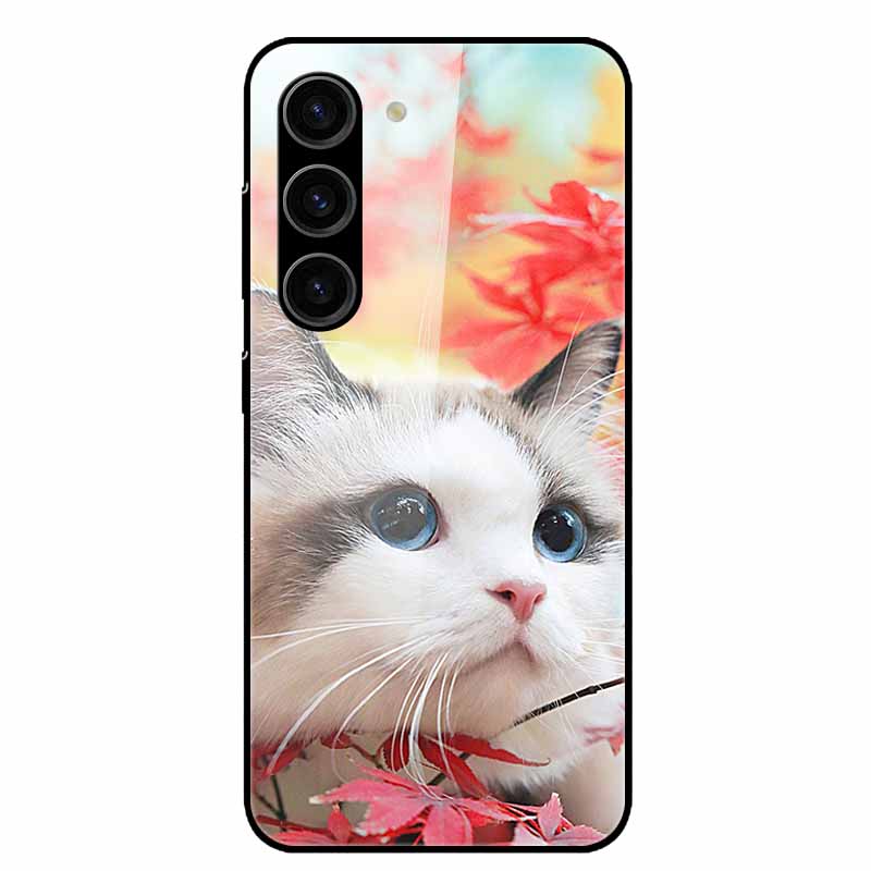For Samsung Galaxy S25 Plus Case Tempered Glass Hard Phone Cover for Samsung S25 Ultra 5G Back Cases for GalaxyS25 S 25 S25Plus
