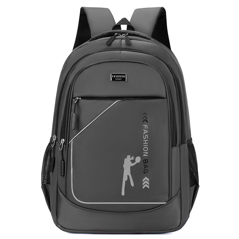 

Large Capacity School & Travel Backpack with Business and Sports Design One Size сірий колір