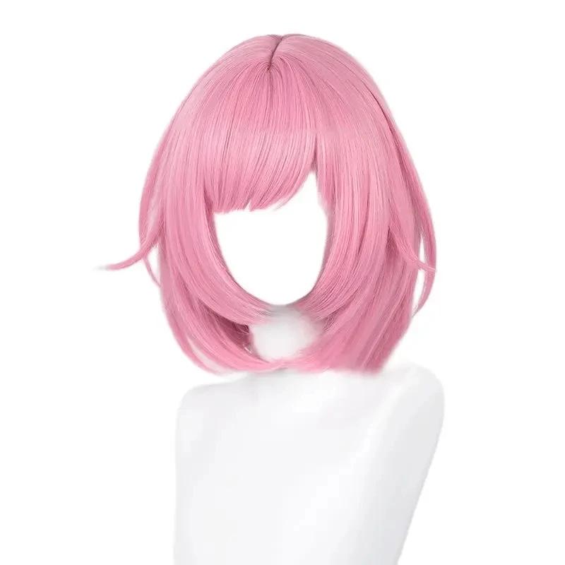 Project SEKAI COLORFUL STAGE! Parrucca Cosplay Ootori Emu Emu Corta Rosa Resistente al Calore Sintetica Anime
