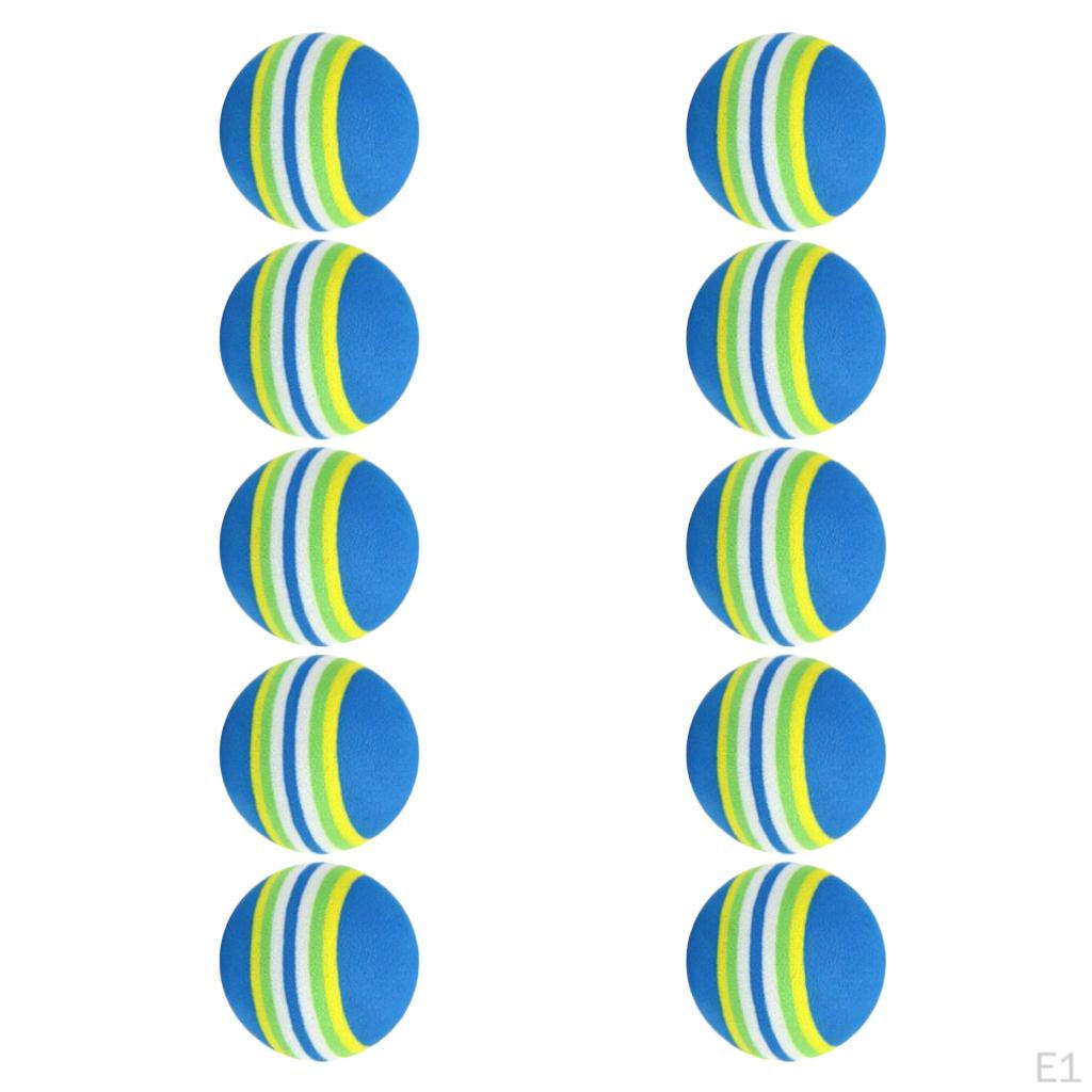 10Pcs 42mm Practice Golf Swing Sponge Foam Balls Training Indoor Aids Sports