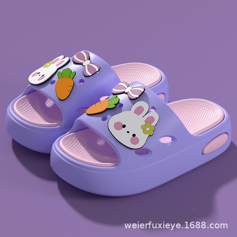 Summer Children's Cartoon Slippers for Boys and Girls, Non-slip Soft-soled Home Indoor and Outdoor Wear Kids' Slide Sandals