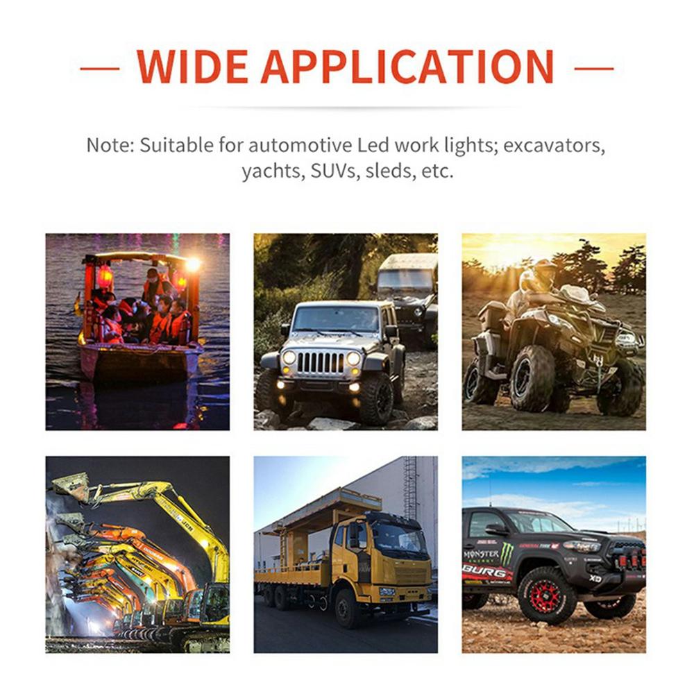 D1-1 3 Inch Square LED Work Light 40W Car Driving Fog Lamp for Off Road Vehicle Front Bumper Light