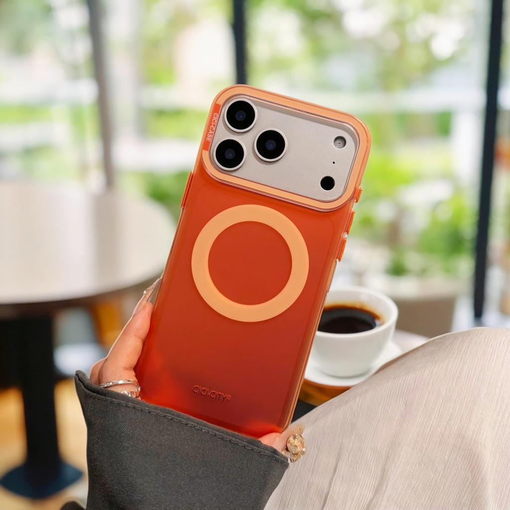 or Magsafe Dopamine Translucent Phone Case For iPhone 17 16 15 Pro Max 14 13 17 Air Magnetic Wireless Charging Gradient Cover