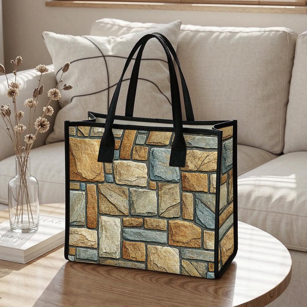 Vintage Stone Pattern Tote Bag