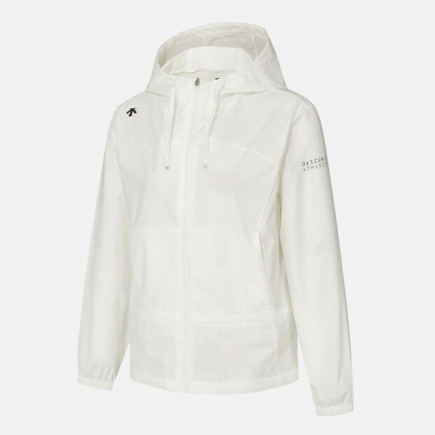 Descente Women'S Hooded Windbreaker Jacket Ivory Sr122Pwb21