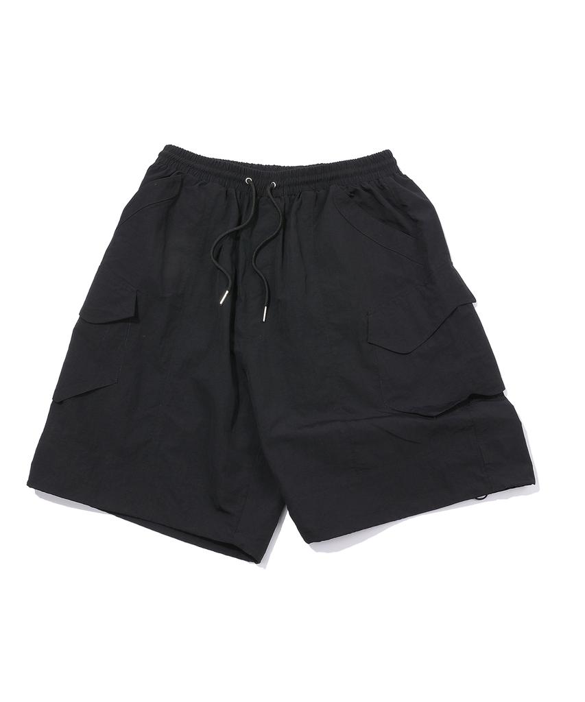 Compagno Bermuda Cargo Nylon Pants Black