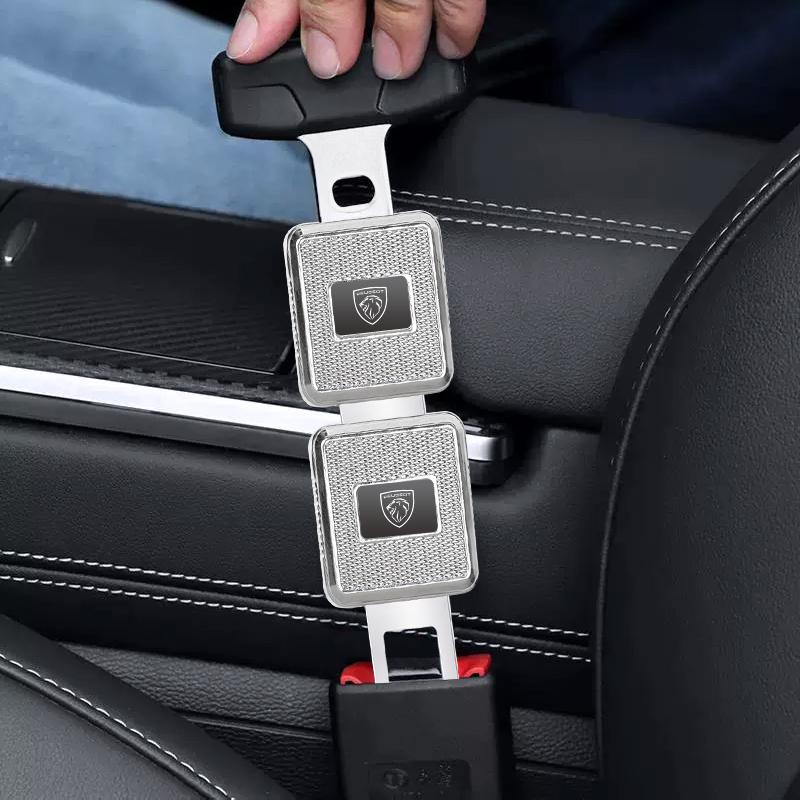 Car Accessories Seat Belt Buckle Safety Extender For Peugeot 408 308 5008 208 2008 U3008 Landtrek Rifter 508 301 608 Valve cap