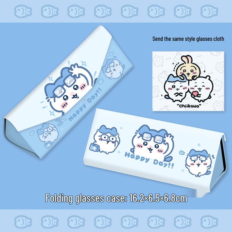 Shuai Mao Border Collie Brillenetui: Tragbarer Damen-Sonnenbrillenhalter mit Magnetverschluss, Druckentlastendes Design für Schüler und Kinder.