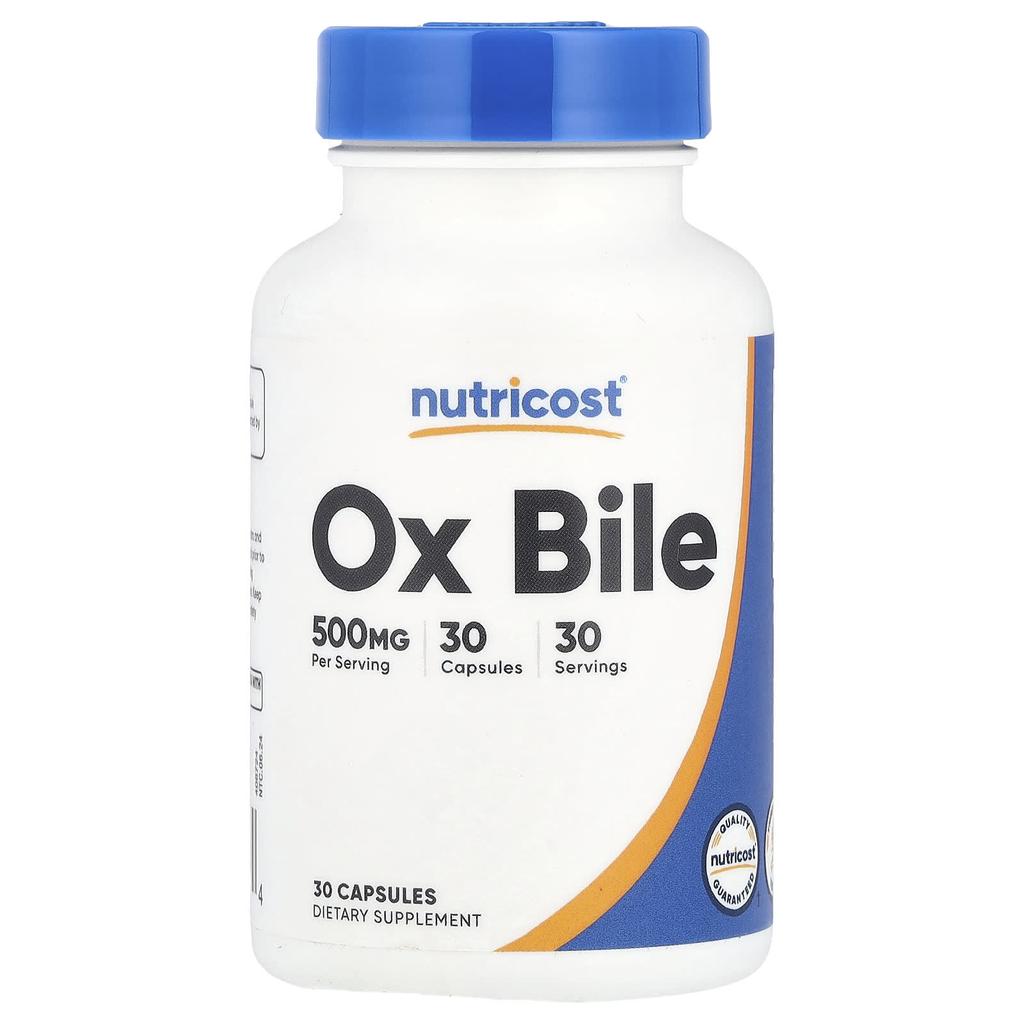 Beef Bile, 500Mg, 30 Capsules