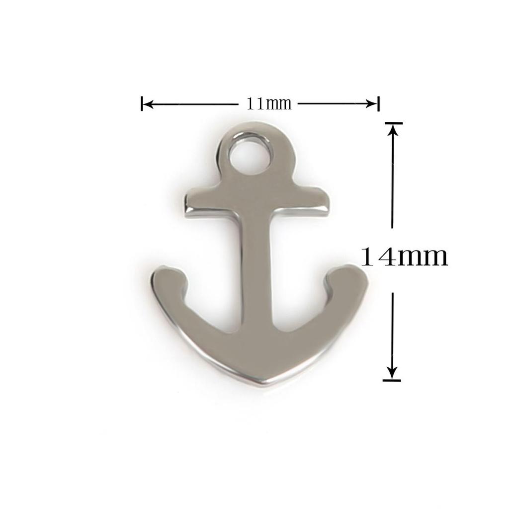 50Pcs Geometric Pendant Stainless Steel Charms For Women Kids Necklace Bracelet DIY Jewelry Making Accessories