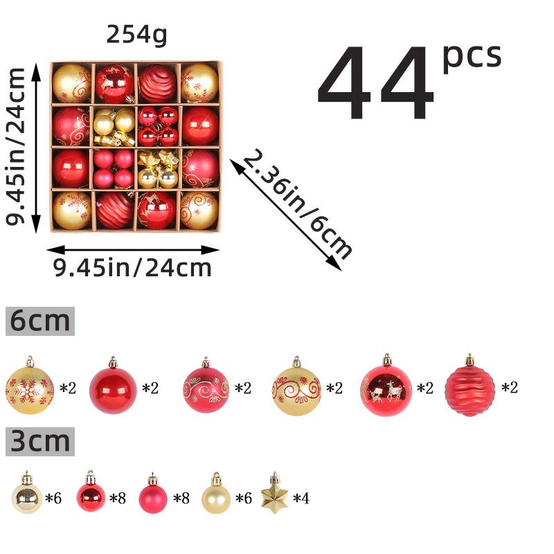 Multi-colored Christmas Tree Ornament Set - Small & Large Balls 2025 Hong Kong Love