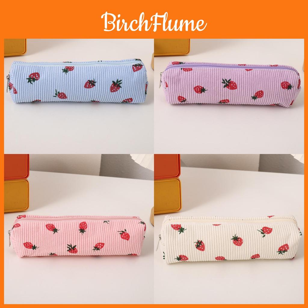 Style Corduroy Pencil Case For Girls Large Capacity Stationery Organizer Storage Bag