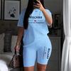 Women's Matching Sets Casual Two Piece Tracksuit Hot Sales Summer O-Neck Short Sleeve T-Shirt Shorts Breathable Daily Wear