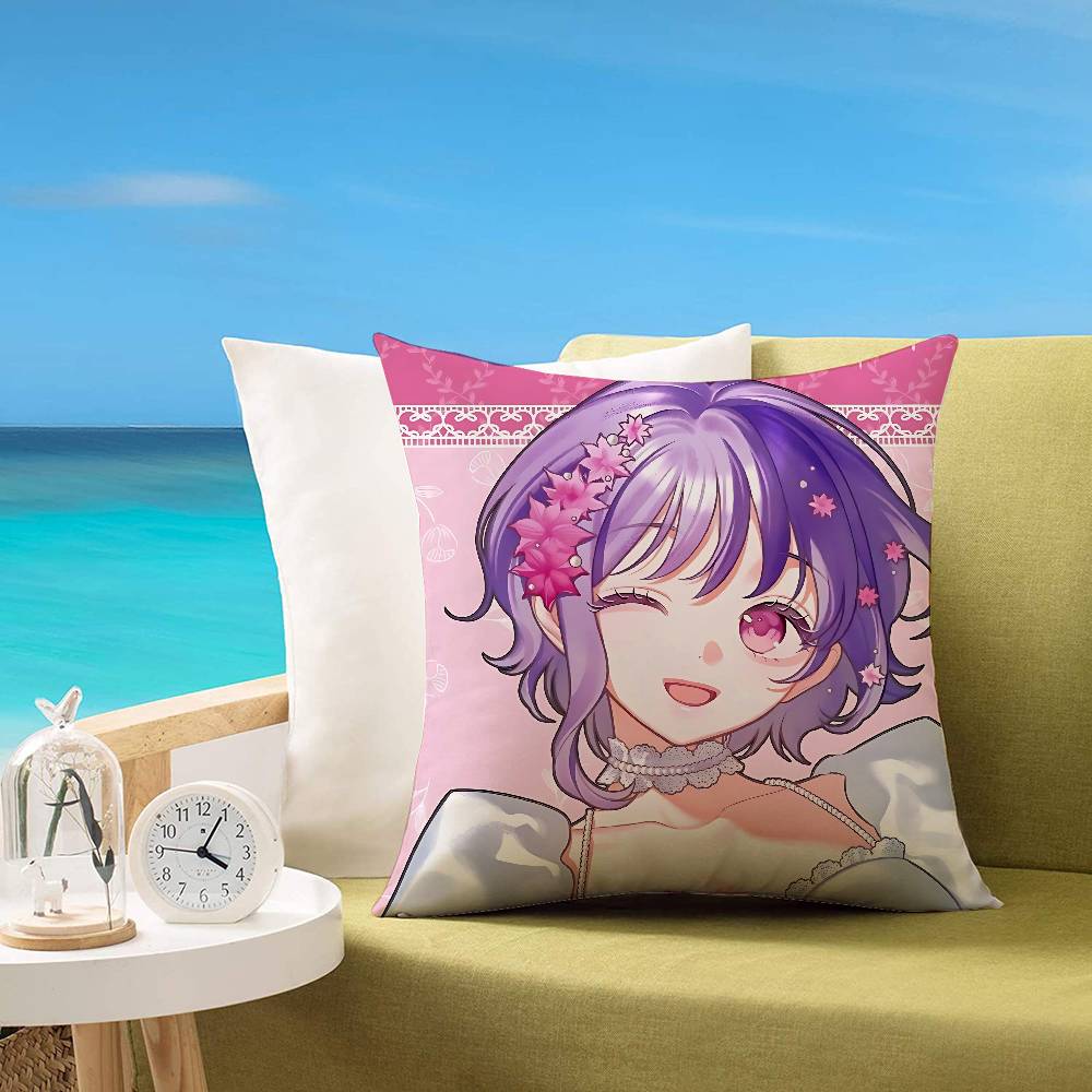 B-Bang Dream Ave Mujica Cartoon Pillow Case Cushion Cover Soft Cute Throw Pillow Case For Sofa Pillowcase Polyester With Zipper