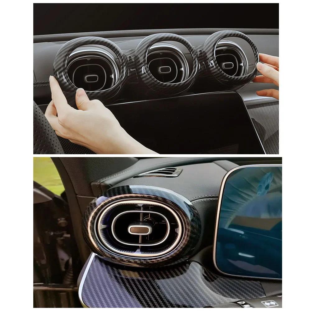 For Mercedes Benz C Class W206 S206 C200 C220 C300 2024 2024 Car Dashboard AC Air Outlet Vent Ring Frame Cover Trim Part Refit
