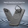 iPhone17 Pro Max Invisible Lens Stand Frosted Case with Ripple Magnetic Anti-drop Protection 