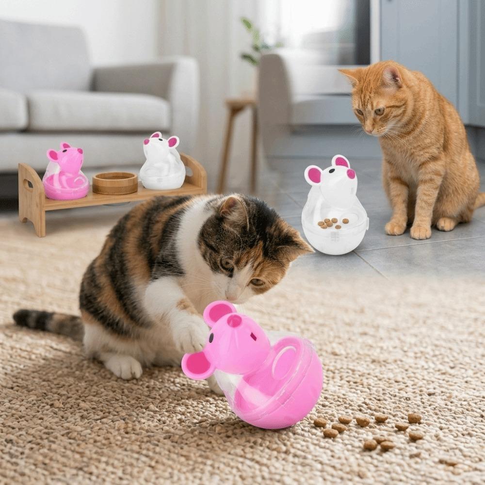 

Round Shape Tumbler Feeder Polyester & Polymeric Material Cat Treat Dispenser Slow Feeding