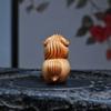 Natural Wood Miniature Horse Statue Artistic Handmade Craft Chinese Zodiacs Animal Figurine Ornament For Bookshelves Display