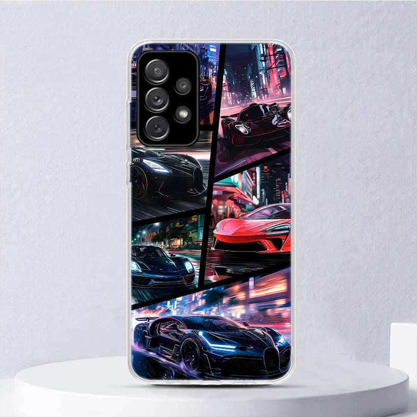 Cool Male Men Sports Cars Soft Case For Samsung Galaxy A16 A15 A14 A13 A56 A55 A54 A53 Phone Cover A26 A36 A25 A35 A24 A34 A23 A