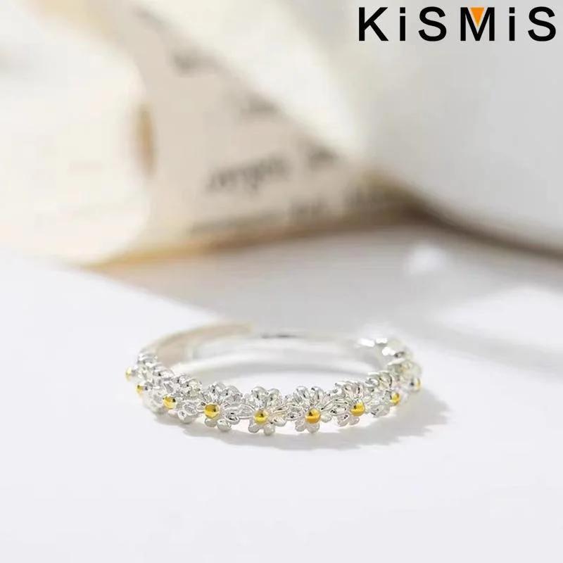 Fashionable Silver Tone Adjustable Daisy Flower Ring Ideal Womens Jewelry for Special Occasions Gift for Friends Sisters