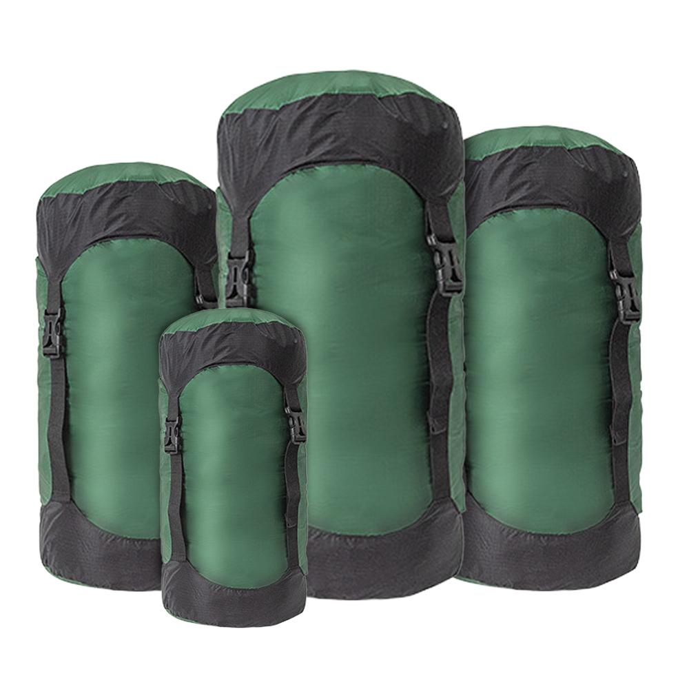 Venkovní kempingový kompresní vak na spací pytel pro uskladnění spacího pytle Malý 5-35L 40D Ripstop pro cestovatele a dobrodruhy