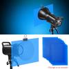 9PCS 30 * 20cm Photography Light Color Filters Set Transparent Light Gel Sheet for Studio Photography Portrait Video