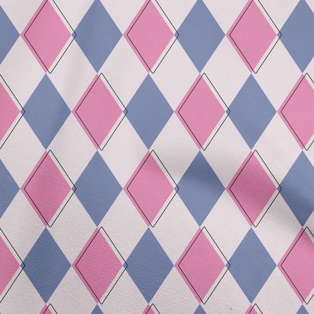 oneOone Cotton Flex Brown Fabric Argyle Fabric For Sewing Printed Craft Fabric By The Yard 40 Inch