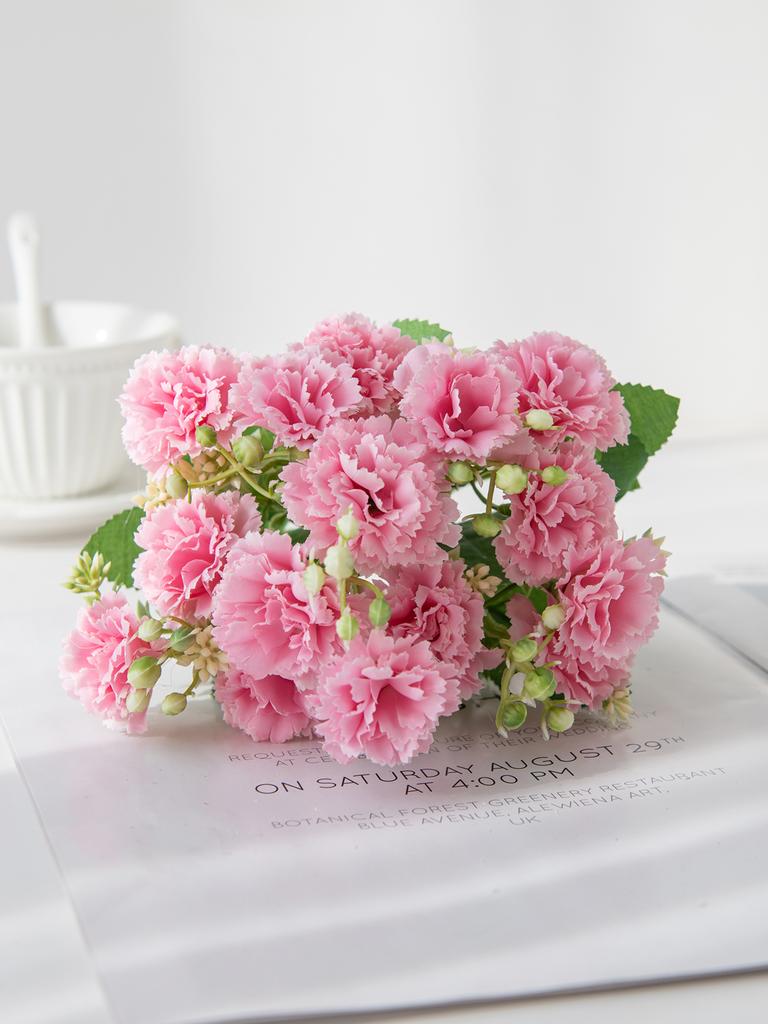 Künstliche Blume Seidennelke Außen Garten Festival Hochzeit Brautstrauß Zuhause Vase Tisch DIY Geschenkbox Clip Dekoration