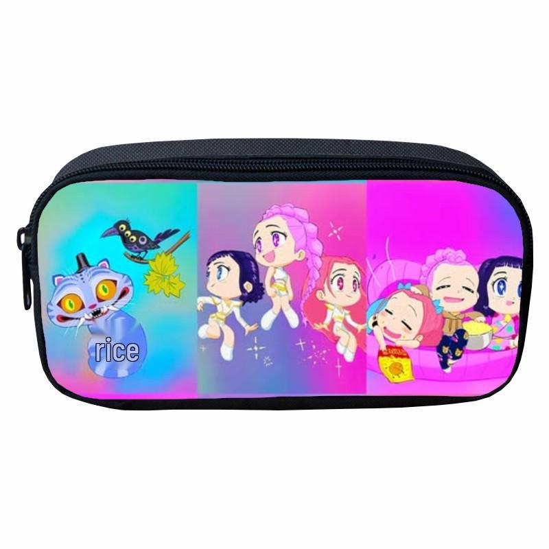 Astuccio per Matite Cartoon Huntrix K-Pop Demon Hunter Girl Group per Bambini e Studenti