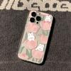 Pink Tulip Cartoon Rabbit  Phone Case for IPhone 16 17 Pro Max 15 14 13 12 11 Pro Max 16 15 14 Plus Transparent Shock Proof Case