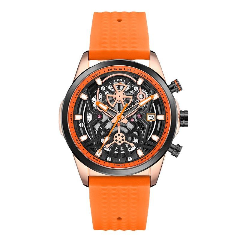 MEGIR Men's Silicone Quartz Watch 2235 - Fashionable Mechanical Style