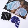 Halloween Skull Coaster Set Silicone Mold DIY Coasters Storage Holder Craft Molds Plaster Resin Making Home Decoration Tools