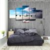 Wandkunst Leinwand Malerei Leinwand Wohnzimmer Flugzeug Bild 5 Stück Druck Malerei Moderne Dekor Bild Poster Landschaft Kein Rahmen